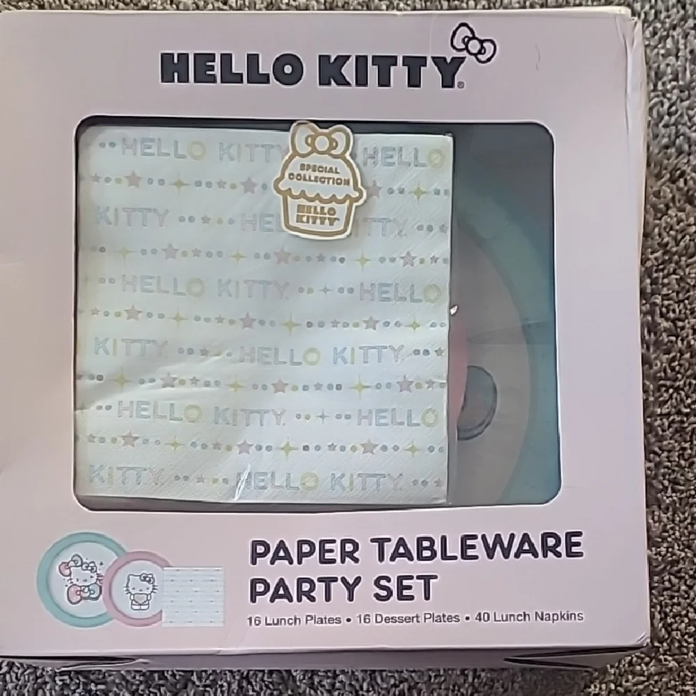 Hello Kitty Special Collection Tableware Set - Pink, Blue, and White